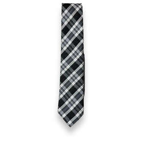 Corbata de Cuadros Negra y Blanca de Lujo para Hombre |   Corbata de Diseño Premium, Tejida en Jacquard, Formal, para Negocios, Bodas, Fiestas, Accesorio de Regalo - Product Image 1