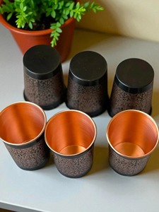 Mug en cuivre de qualité supérieure 250 ml/8 oz pour bière, vin, eau, Moscow Mule, sublimation, cuivre noir, plaqué or, argenté, avec poignée - Product Image 4