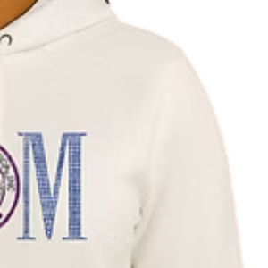 Sudadera con Capucha Blanca para Mujer con Logo MOM, Estilo Casual, Manga Larga, para Uso Diario, Ropa Urbana Cómoda y a la Moda - Product Image 3
