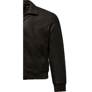 Men's Winter Leather <b>Jacket</b> Heated Reversible Design Waterproof Windproof Quick Dry Wool <b>Lined</b> Zipper Closure Multiple Front - Product Image 4