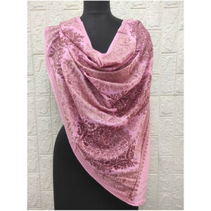 New Collection Fine Wool TD Aari Embroidery Stole 70x200cms Premium Designer Winter <b>Shawl</b> Soft Warm Elegant Fashion <b>Wrap</b> Ready - Product Image 5