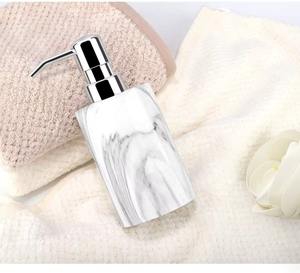 Ensemble de 4 distributeurs de savon et de lotion en marbre poli de qualité export, décoration intérieure de salle de bain contemporaine et luxueuse - Product Image 2