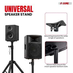 Soporte de Trípode Reforzado para Altavoces, Ajustable de 5 Niveles, 72 Pulgadas, Montaje Universal para PA, DJ, Estudio, con Bolsa - Product Image 5