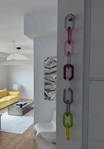 งานประติมากรรมเรซิ่นทรงกลมสีเหลืองอำพันใสสีฟ้า ของตกแต่งบ้านที่มีสไตล์ - Product Image 3