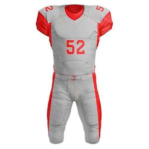 Custom Adult Team American Football Wear 100% Polyester Short Sleeve Quick Dry Four-Way Stretch Wholesale Sublimation Printing - Product Image 3
