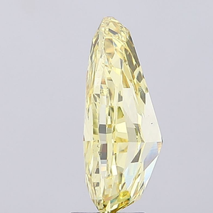 Diamant de laboratoire élégant de forme poire, jaune vif fantaisie, taille excellente, haute brillance, pierre lâche de type CVD 2A, pour la fabrication de bijoux. - Product Image 2