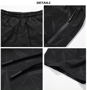 Pantalones Cortos Casuales para Hombre al por Mayor, de Alta Calidad, Personalizados, de Tela Oxford, Poliéster/Algodón, Sólidos, Transpirables, de Cintura Media, con Cierre de Cordón - Product Image 6