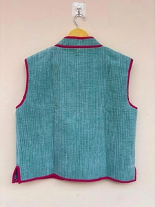 Suzani <b>Velvet</b> Short Vest Boho Summer <b>Jacket</b> Indian Vintage Hippie Chic Breathable Floral Pattern Gift for Her - Product Image 3