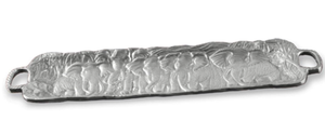 Hot Sale Silver Rectangular Serving Tray With <b>Elephant</b> Motif Perfect for Displaying Snacks and Enhancing Home Decor - Product Image 5