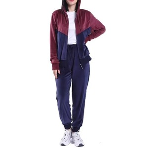 Conjunto Deportivo Premium para Mujer, Forrado de Felpa, Sudadera y Pantalones Deportivos, Informal, Cálido para Invierno, Dos Piezas, con Capucha - Product Image 1
