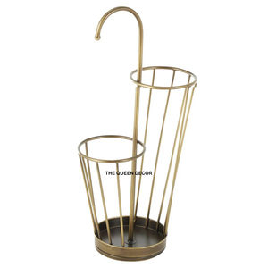 Metal With White and Black Finish Perfect Indoor Home Decoration Rain Gear Organization <b>Umbrella</b> Storage Rack in Powder Coated - Product Image 3