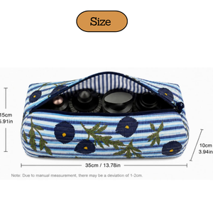 Estuche de Viaje Acolchado de Algodón Ecológico con Estampado Floral a Rayas Hecho a Mano en Jaipur, para Secador de Pelo Dyson, Ideal para Regalo - Product Image 4