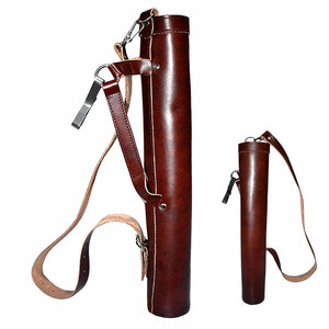 Sacoche de tir à l'arc en cuir haut de gamme pour l'extérieur, fabriquée à la main, en matériau robuste, avec sangle réglable, confortable, équipement de chasse et d'entraînement - Product Image 1