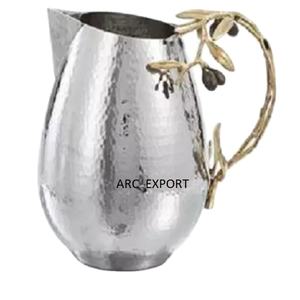 Florero de decoración de Metal único de plata, proveedores al por mayor, florero decorativo para el hogar, jarrón de decoración para sala de estar - Product Image 1