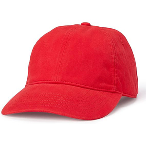 Gorra de Béisbol Roja de 6 Paneles, de Sarga de Algodón, Ajustada, Unisex, Informal, de Color Sólido, Talla Adulto 58-60CM - Product Image 1