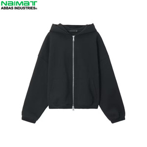 Chaqueta con capucha y cuello alto para hombre, con cremallera completa, resistente a la intemperie, capa exterior de punto grueso, forro polar, uniforme activo. - Product Image 2
