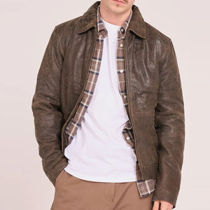 Veste en cuir pour homme de qualité supérieure, imperméable, personnalisable, design tendance, veste en cuir de motard pour homme - Product Image 6