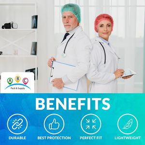 1000 Pack Non-Tissé 24 Pouces Rouge Bouffant Caps Bande Élastique Jetable Respirant Polypropylène Cheveux Couvre De Protection pour Unisexe - Product Image 5