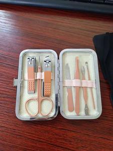 7 in 1 Professional Durable Stainless Steel <b>Nail</b> Kit Manicure Tools Set with Portable <b>Case</b> Pink Classic Style for Adult - Product Image 5