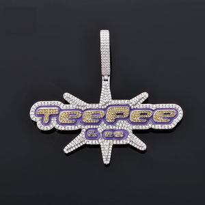 Colgante de Moissanita Personalizado con Nombre, Joyería Hip Hop, Colgante de Letra Iced Out, Collar de Lujo con Diseño Distintivo - Product Image 1