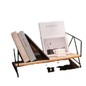 Étagère de bureau en bois de pin naturel à 3 niveaux, petite bibliothèque de table, organisateur de rangement minimaliste, support de livres pour bureau d'étude - Product Image 1