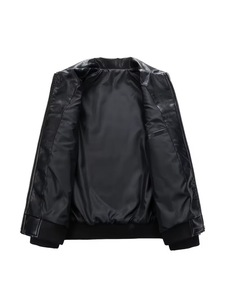 Men's PU Leather Motorcycle Jacket with Stand Collar Eco-Friendly & Windproof Waterproof Breathable Spring Season Made Pakistan - Product Image 4