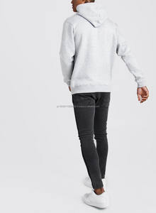 Sudadera con capucha con cremallera completa transpirable de algodón liso de felpa francesa con logotipo personalizado 2024 para hombre, precio al por mayor con cremallera - Product Image 6