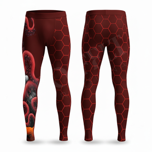 Leggings de compression ajustés pour hommes, imprimés sur mesure, respirants et confortables pour la course et le fitness - Product Image 3
