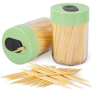 Portastuzzicadenti in Legno Naturale Robusto e Sicuro per la Pulizia dei Denti, Decorazione Unica per la Casa, Regalo Insolito, Kit con 800 Stuzzicadenti - Product Image 2