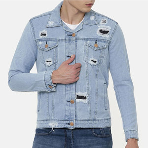 Chaqueta de Mezclilla para Hombre al por Mayor, Estilo Casual, Ropa Urbana, Impresión de Logotipo Personalizado Disponible, Chaqueta de Invierno OEM - Product Image 4