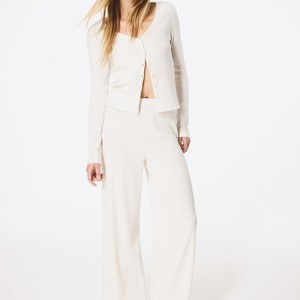 Ensembles de pyjama athlétiques d'été en coton pour femmes, manches longues, vêtements de nuit doux avec logo personnalisé, vente en gros, vêtements de détente en jersey à séchage rapide - Product Image 4