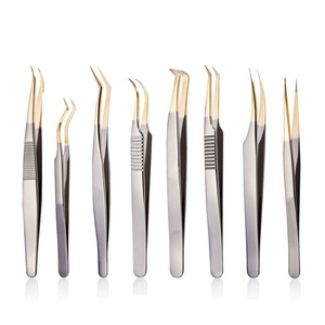 Wholesale Custom Logo Eyelash Extension Tweezers Stainless Steel Professional <b>Lash</b> Volume Isolation Beauty Tool OEM - Product Image 5