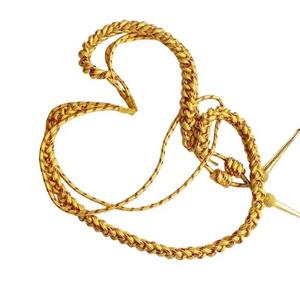 Factory Price Ceremony Aiguillette Metallic Cord Uniform Shoulder Cords High Quality Custom <b>Accessories</b> for Garment Use - Product Image 1