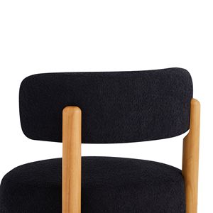 Set di sedie moderno da 27,5 pollici senza braccioli in stile rustico, con base in legno imbottita e design a tetto di paglia, poltrona Liv's Name - Product Image 5