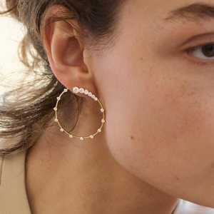 Pendientes de Aro Grandes con Mariposa y Diamantes Cultivados en Laboratorio, Joyería Fina al por Mayor, Oro Sólido de 14K - Product Image 4