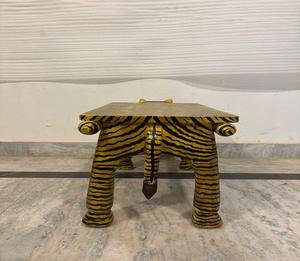 Mesa de Centro de Madera Artesanal con Forma de Tigre, Mueble Decorativo Pintado con Forma de Animal para Sala de Estar - Product Image 3