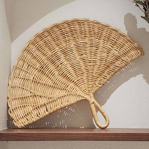 Abanico de ratán para colgar en la pared, tejido a mano, abanicos naturales decorativos, adornos para colgar en la pared, precio bajo - Product Image 5