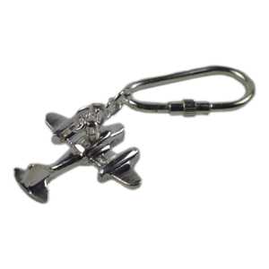 Porte-clés en laiton au design original avec finition argentée, porte-clés de qualité supérieure, design d'usine - Product Image 2