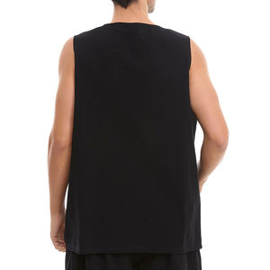 Men Spandex Cotton <b>Tank</b> <b>Top</b> V Neck Sleeveless Loose Fit Summer Casual Breathable <b>Knit</b> Shirt Quick Dry High Street Style 180g - Product Image 5