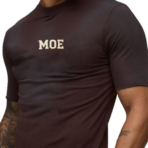 Camiseta de Hombre de Corte Atlético Ajustado, Tela Elástica de Algodón, Personalización de Marca en el Pecho, Fabricación al por Mayor OEM, Camisetas Unisex - Product Image 3