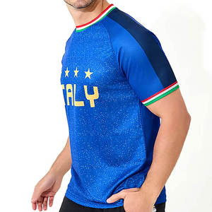 Ensemble de tenue de football pour hommes adultes, style italien, 100% polyester, séchage rapide, équipement d'entraînement athlétique, maillot et short de football - Product Image 4