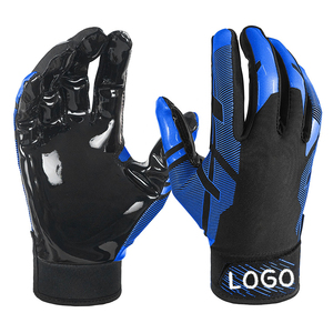 Full Finger Gloves Black <b>Blue</b> PU Non Slip Outdoor Unisex All Seasons Sublimation Print - Product Image 2
