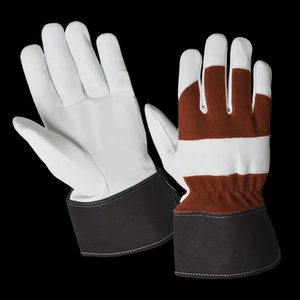 Gants de sécurité robustes en cuir de vachette grainé de qualité supérieure, confortables, pour travaux industriels, avec manchette longue - Product Image 6