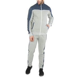 Men's Orange Solid 2 in 1 Loose Fit Full <b>Zip</b> Half-<b>zip</b> Casual Sportswear Set Winter Wear Breathable Polyester Fabric - Product Image 1
