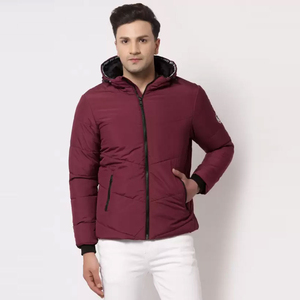 New Wholesale Custom Logo Adjustable Hooded With Zipper Puffer Men's Jacket <b>Quilted</b> Puffer Jacket Extreme Warm In <b>Winter</b> - Product Image 1