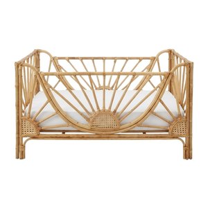 Handmade Rattan <b>Bed</b> Toddler Furniture Kids Room Wholesale Price Factory Sale High Quality Hot Sale Sustainable Children Bedding - Product Image 1