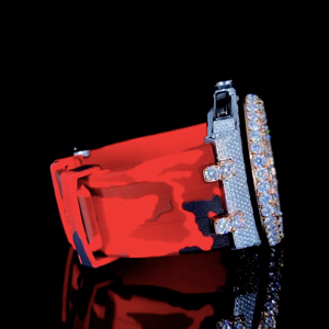 Montre unisexe la plus vendue, sertie de moissanite, avec fonction date automatique, montre de haute qualité avec diamants incolores, prix de gros - Product Image 5