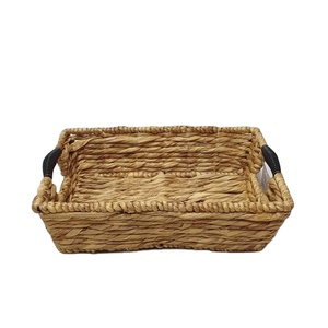 Panier en jacinthe d'eau tissé artisanat cadeau panier d'artisanat panier de fruits pour dessus de table et cuisine fournisseur de décoration intérieure du Vietnam