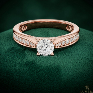 แหวนเพชร Gia Igi Certified Cvd HPHT Lab Grown Created Diamond ทองคำขาว 18k ทองคำโรสโกลด์ ทรงกลม แหวนหมั้น เครื่องประดับสำหรับผู้หญิง - Product Image 2