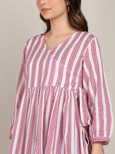 Camisa a rayas de alta calidad para mujer, estilo casual elegante para oficina y uso diario, de fabricante indio al mejor precio. - Product Image 4
